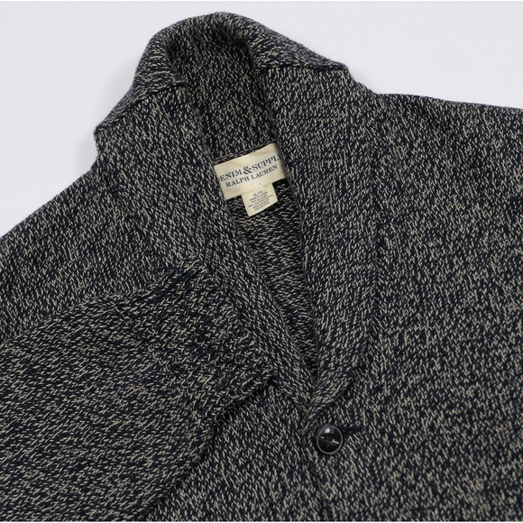 Ralph Lauren Denim & Supply Mens XL Shawl Cardigan Navy Cotton Knit Polo